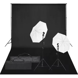 vidaXL Fotograficzny zestaw studyjny z lampami i tłem - Lampy studyjne - miniaturka - grafika 1