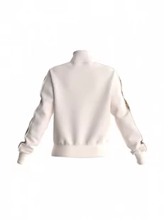 Damska bluza dresowa rozpinana bez kaptura Guess Britney - kremowa - GUESS - Koszulki sportowe damskie - miniaturka - grafika 1