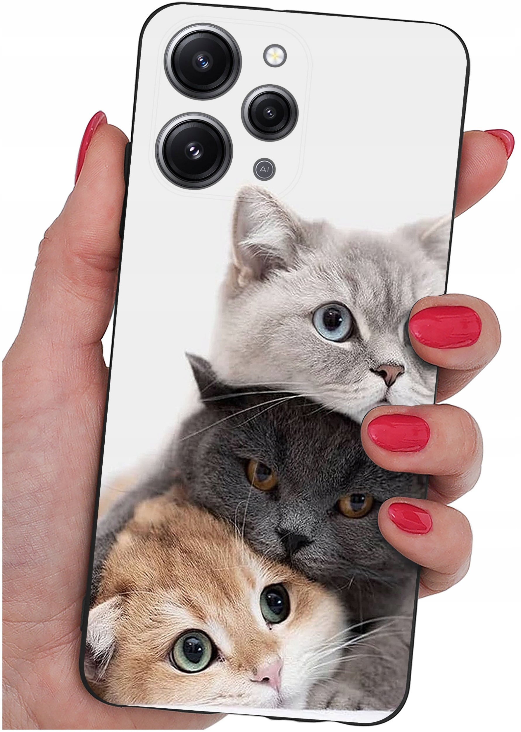 Etui do Xiaomi Redmi 12 4G WZORYSILIKONOWE MATT CASE + SZKŁO 9H