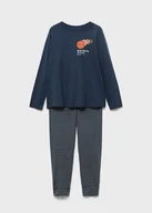 Piżamy chłopięce - MANGO KIDS - Długa piżama w paski granatowy - 5-6 lata - Dzieci - miniaturka - grafika 1