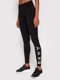 Spodnie damskie - DKNY Sport Legginsy DP7P1223 Czarny Slim Fit - grafika 1