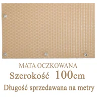 Parawany - Mata,osłona balkonowa OCZKOWANA z technorattanu, kolor kremowy, szerokość 1,00 m - miniaturka - grafika 1