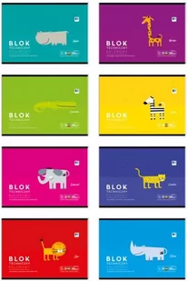 Inter-druk Blok techniczny A4 BB Kids - kolorowy - Szkolne artykuły papiernicze - miniaturka - grafika 1