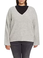 Swetry damskie - ESPRIT Damski sweter 092EE1I339, 044/LIGHT szary 5, 48 - miniaturka - grafika 1