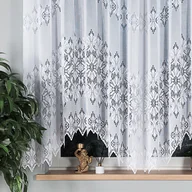 Firany - Firanka żakardowa gotowa fala, szerokość 340 x wysokość 140cm, kolor biały EMILIA - miniaturka - grafika 1