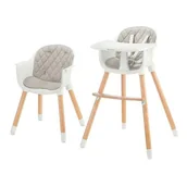 Krzesełka do karmienia - KinderKraft Krzesełko do karmienia 2w1 Sienna szare KKKSIENGRY0000 - miniaturka - grafika 1