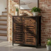 Szafki na buty - Szafka na Buty AMAYA 70 cm do Przedpokoju Dąb Rustykalny Industrialna - miniaturka - grafika 1