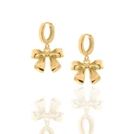 Kolczyki - Kolczyki srebrne pozłacane z kokardkami - miniaturka - grafika 1