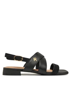 Tommy Hilfiger Sandały FW0FW08507 Czarny - Sandały damskie - miniaturka - grafika 1