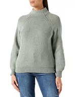 Swetry damskie - TOM TAILOR Damski Sweter ze stójką z poliestru pochodzącego z recyklingu 1029002, 28364 - Dusty Mid Olive Melange, XL - miniaturka - grafika 1