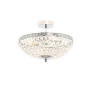 Oprawy, klosze i abażury - QAZQA Klassieke plafondlamp staal met kristal 3-lichts - Mondrian - miniaturka - grafika 1