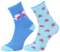 Skarpetki damskie - 2x Niebieskie, długie skarpetki damskie - miniaturka - grafika 1