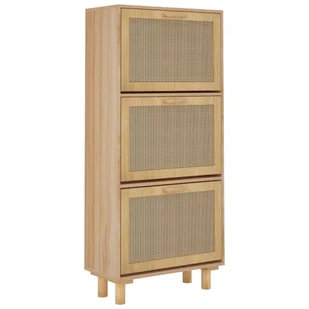 Lumarko Szafka na buty, brązowa, 52x25x115 cm, materiał drewnopochodny - Szafki na buty - miniaturka - grafika 5