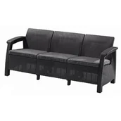 Sofy ogrodowe - Sofa ogrodowa KETER Cofru Love Seat 3 osobowa Grafitowy - miniaturka - grafika 1