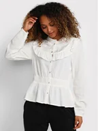 Bluzki damskie - Cream Bluzka Linta 10610669 Beżowy Slim Fit - miniaturka - grafika 1