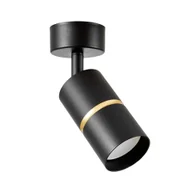 Lampy sufitowe - SPOT NOWOCZESNA LAMPA SUFITOWA CZARNO-ZŁOTA ASTI W1 - miniaturka - grafika 1