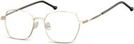Okulary korekcyjne, oprawki, szkła - Sunoptic Okulary oprawki zerówki metalowe korekcyjne L124C - miniaturka - grafika 1