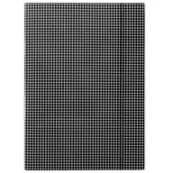 Teczki i skoroszyty - Donau . Teczka z gumką, karton, A4, 400gsm, 3-skrzydłowa - czarna w kratę - miniaturka - grafika 1