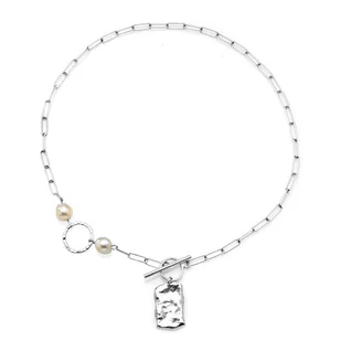 Naszyjnik z perłami srebrny RARE - Naszyjniki - miniaturka - grafika 1