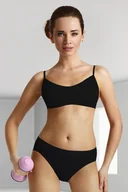 Koszulki i topy damskie - Top damski sportowy na cienkich ramiączkach Sally Eldar czarny  XL - miniaturka - grafika 1