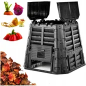 Kompostowniki - DUŻY KOMPOSTOWNIK OGRODOWY KOMOROWY NA TRAWĘ ODPADY 480 L CZARNY POJEMNY XL - miniaturka - grafika 1