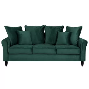 Beliani Sofa 3-osobowa welurowa szmaragdowa BORNHOLM - Sofy i kanapy - miniaturka - grafika 1