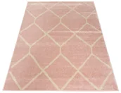 Dywany - Różowy dywan skandynawski do sypialni T0-P37 - miniaturka - grafika 1