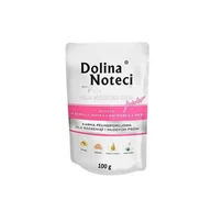 Mokra karma dla psów - Dolina Noteci PREMIUM dla psów małych ras JUNIOR bogata w serca z indyka z wątróbką z gęsi saszetka 100g 210224 - miniaturka - grafika 1