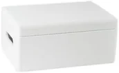 Pojemniki na zabawki - WOODEN BOXWITH LID 315001 WHITE - miniaturka - grafika 1