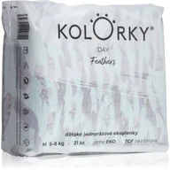 Pieluchy - Kolorky Day Feathers jednorazowe pieluszki EKO rozmiar M 5-8 Kg 21 szt. - miniaturka - grafika 1