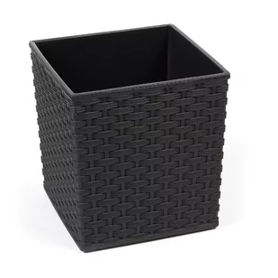Blumfeldt Pigmejka z wkładem Ratan Juka, czarna, 25x25x26 cm - Donice - miniaturka - grafika 1