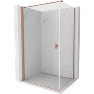 Kabiny prysznicowe - Mexen Mist-B kabina prysznicowa uchylna 90 x 110 cm, transparent, miedź szczotkowana - 8A2T-090-110-65-00 - miniaturka - grafika 1