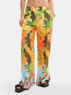 Spodnie damskie - Desigual Spodnie materiałowe Tropical Party 24SWMW21 Kolorowy Loose Fit - miniaturka - grafika 1