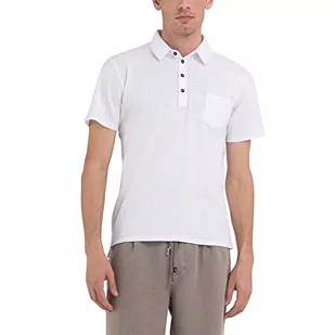 Replay Męska koszula polo M6456, 001 biała, XXL, 001 White, XXL - Koszule męskie - miniaturka - grafika 1