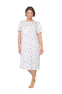 Bielizna nocna - KOSZULA NOCNA DAMSKA L KRÓTKI RĘKAW BAWEŁNIANA ROZPINANA RÓŻOWA - miniaturka - grafika 1