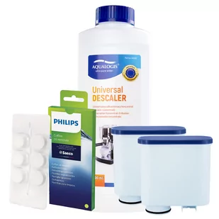 Zestaw Philips Saeco - AL-Clean 2szt, Uniwersalny Odkamieniacz 500ml, Philips CA6704/10 Tabletki Czyszczące - Akcesoria i części do ekspresów do kawy - miniaturka - grafika 1