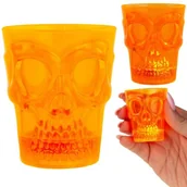 Halloween - Tg66286 Kieliszek Na Halloween Czaszka Led Świecący Czacha - miniaturka - grafika 1
