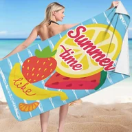 Ręczniki - Ręcznik plażowy Carla Gnat niebieski jasny 150 cm x 70 cm - miniaturka - grafika 1