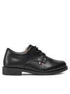 Buty dla chłopców - Tommy Hilfiger Półbuty Low Cut Lace Up Shoe T3B4-33174-1355 Czarny - miniaturka - grafika 1