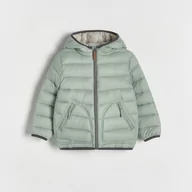 Kurtki i płaszcze dla chłopców - Reserved - Pikowana kurtka z ociepleniem - Zielony - miniaturka - grafika 1