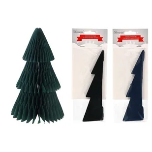 Dekoracja papierowa choinka 10,6 x 18 cm mix - Ozdoby bożonarodzeniowe - miniaturka - grafika 1