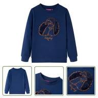 Bluzy dla dziewczynek - Bluza dziecięca - granatowa - 140 - Bluza Dziecięca - miniaturka - grafika 1