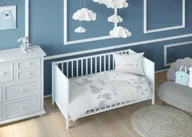 Pościel dla dzieci - Poszewka 40x40 krokodyle biała szara dziecięca zapinana na suwak KARO Kraina Snów - miniaturka - grafika 1