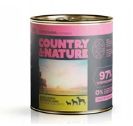 Mokra karma dla psów - Country&Nature Wieprzowina 97% ze szpinakiem 410g pełnoporcjowa mokra karma dla dorosłych psów wszystkich ras 410 g - miniaturka - grafika 1