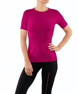 Koszulki i topy damskie - Falke Damska koszulka z krótkim rękawem, bielizna funkcyjna do jazdy na nartach, oddychająca koszulka funkcyjna, Close Fit Underwear, 1 opak, czerwona (berry), XL 39113 - grafika 1