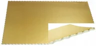 Dodatki do ciast w proszku - Podkład prostokątny gruby złoty 30x40 pod tort fala sztywny 2400g Włochy - miniaturka - grafika 1