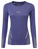 Koszulki sportowe damskie - RONHILL Koszulka do biegania damska z długim rękawem TECH REFLECT L/S TEE deep ocean/reflect - miniaturka - grafika 1