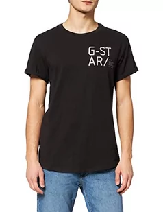 G-STAR RAW Męski T-shirt Lash Small Graphic Relaxed, Czarny (Dk Black D20724-336-6484), XS - Koszulki męskie - miniaturka - grafika 1