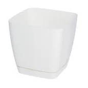 Donice - DONICZKA OSŁONKA TOSCANA KWADRATOWA BIAŁA 13 CM - miniaturka - grafika 1