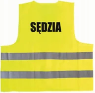 Odzież robocza - Kamizelka odblaskowa z nadrukiem SĘDZIA rozmiar XXL - miniaturka - grafika 1